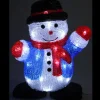 Bonhomme De Neige Lumineux Acrylique Avec Gilet Bleu