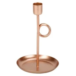 Bougeoir Loopy Sur Pied Laiton Rose Gold