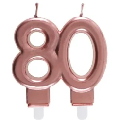 Bougie Anniversaire 80 Ans Rose Gold