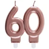 Bougie Anniversaire 60 Ans Rose Gold