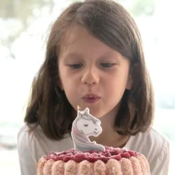 Bougie Anniversaire Fille Licorne 4.7 X 7.5 Cm