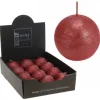 Bougie Boule Décorative Rouge 7Cm