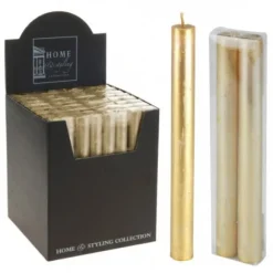 Bougie Chandelier Décorative Or X2