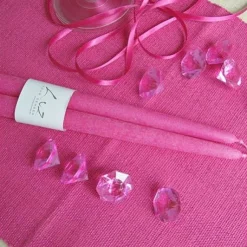 Bougie Chandelier Mariage Fuchsia X 2 Pi Ces