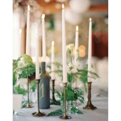 Bougie Chandelier Mariage Blanc X 10 Pi Ces