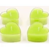 Bougie Chauffe Plat Coeur Vert Anis X 4 Pi Ces
