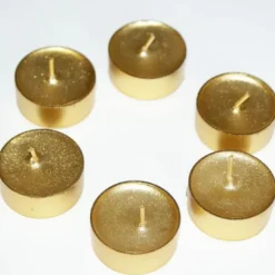 Bougie Chauffe Plat Or Paillet X 4 Pi Ces