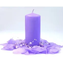 Bougie Cylindrique Parme 12Cm X 6 Pi Ces