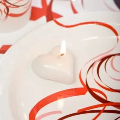 Bougie Flottante Coeur Blanc X 2 Pi Ces