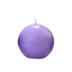 Bougie Mariage Boule Parme 6Cm X 10 Pi Ces