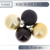 Boule De Noel Assorties Noir Et Or X 40 Pi Ces