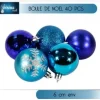 Boule De Noel Bleu X 40 Pi Ces