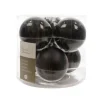 Boule De Noel Noire En Verre X 6 Pi Ces