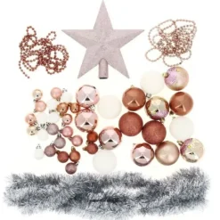 Boule De Noel Rose Gold En Kit X44 Pi Ces