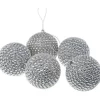 Boule De Noel Strass Argent 6Cm X 5 Pi Ces