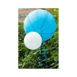 Boule En Papier Lampion Noire Dentell 35 Cm