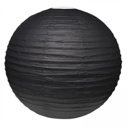 Boule En Papier Lampion Noir 50 Cm
