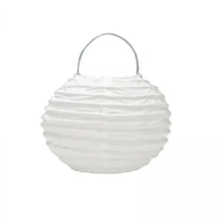 Boule Lampion En Papier 10Cm Blanc X2