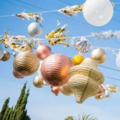 Boule Lampion En Papier M Tallis Rose Gold 50Cm