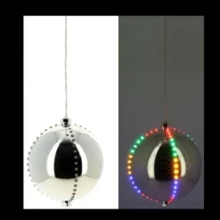 Boule Lumineuse Digital Argent 72 Led Multicolore