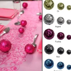 Boule Paillet Es X 10 Pi Ces Assorties