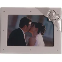 Cadre Photo 19 X 14 Cm Coeur Strass