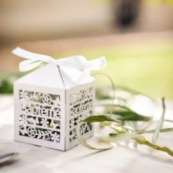 Cage A Papier Bapt Me Blanche X 10 Pi Ces