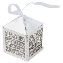 Cage A Papier Bapt Me Blanche X 10 Pi Ces