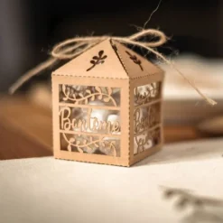 Cage A Papier Bapt Me Kraft X 10 Pi Ces