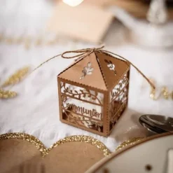 Cage A Papier Communion Kraft X 20 Pi Ces