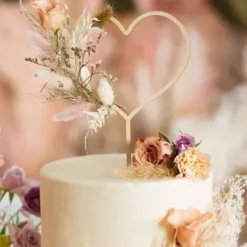 Cake Top Coeur En Bois