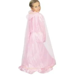Cape Princesse Plume Rose Et Or Enfant