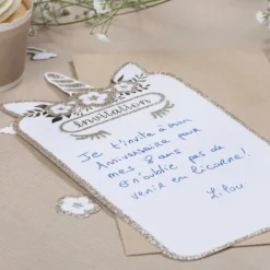 Cartes D'Invitation Licorne X 8 Pi Ces