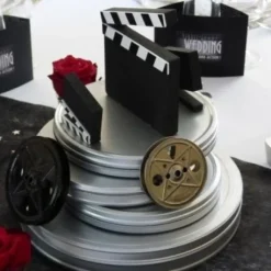 Centre De Table Clap De Film Ardoise