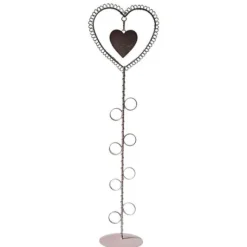 Centre De Table Coeur 60Cm Rouille
