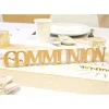 Centre De Table Mot Communion M Tallis Or