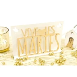 Centre De Table Vive Les Mari S Or Avec Colombes