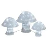 Champignons Lumineux Acrylique Blanc X 3