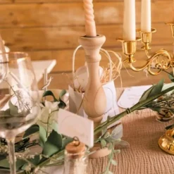 Chandelier Woodie En Bois Et Or