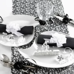 Chemin De Table Dentelle Noire