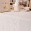 Chemin De Table Dentelle Et Franges Ivoire