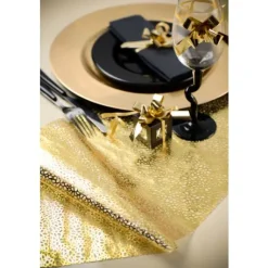 Chemin De Table Dentelle Dor