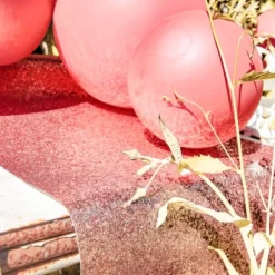 Chemin De Table Eblouissant A Paillettes Rose Gold