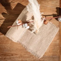 Chemin De Table En Jute Chevron Naturel