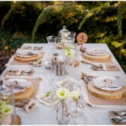 Chemin De Table En Jute Frange 5 M Tres