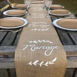 Chemin De Table En Jute Mariage