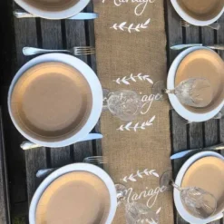Chemin De Table En Jute Mariage