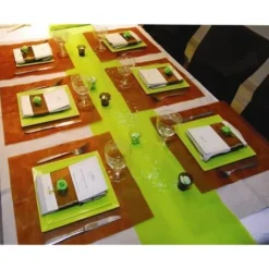 Chemin De Table En Tissu Intiss Blanc 30Cm X 10M