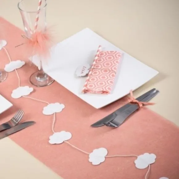 Chemin De Table Fanon Corail 5Mx30Cm