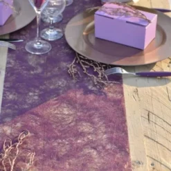 Chemin De Table Fanon Prune 5Mx30Cm
